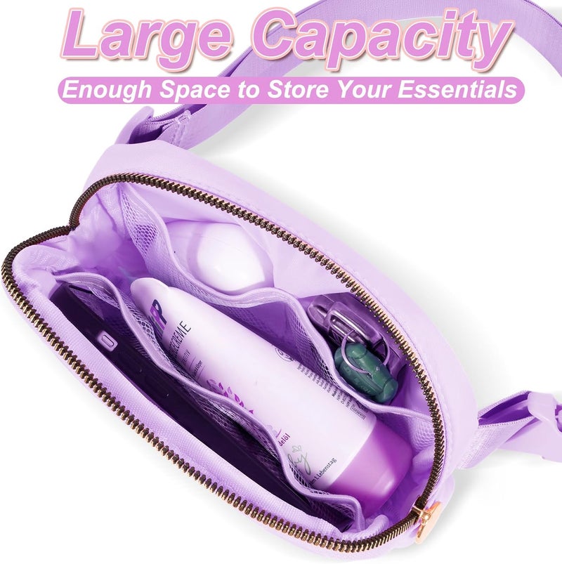 Uygafly Christmas Gift for Teen Girls Kids Daughter Her - Birthday Gifts for 3 4 5 6 7 8 9 10 11 12 13 Year Old Girls,Fanny Pack Crossbody Bag Purse Belt Bag Cute Trendy Stuff | Lavender,Initial A - Image 2